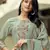 Turquoise digital print cotton salwar