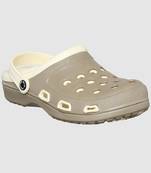 Men's Beige Regular Wear clogs has regular styling