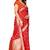 Red woven silk blend saree with blouse