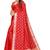 Red woven silk blend saree with blouse