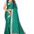 Green woven silk blend saree with blouse