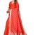 Orange woven silk blend saree with blouse