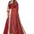 Maroon woven silk blend saree with blouse