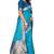 Sky blue woven silk blend saree with blouse