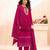 Rahi Fashion Dark Pink Faux Georgette Semi Stitched Salwar Suit for Women