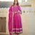 Magenta embroidered cotton kurta-suits