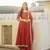 Red embroidered cotton kurta-suits