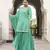 Green embroidered cotton kurta-suits