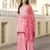 Coral embroidered cotton kurta-suits