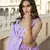 Purple embroidered cotton kurta-suits