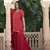 Red embroidered cotton kurta-suits