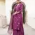 Purple embroidered cotton kurta-suits