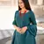 Green embroidered cotton kurta-suits