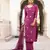 Purple embroidered cotton kurta-suits