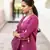 Purple embroidered cotton kurta-suits