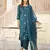 Green embroidered cotton kurta-suits