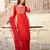 Red embroidered cotton kurta-suits