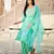 Green embroidered cotton kurta-suits