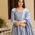 Grey embroidered cotton kurta-suits