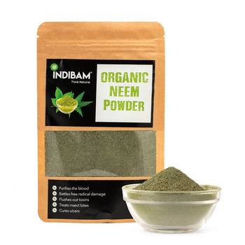 INDIBAM's Pure Organic Neem Powder (Azadirachta indica), Natural Neem Leaves Powder, 100 Gms, Pesticides free 3