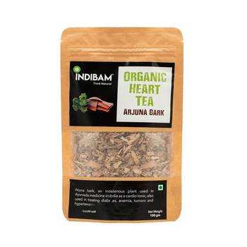 INDIBAM's 100% Pure Organic Heart Tea | Arjun Chhal | Diabetes, Weight Loss , Heart Diseases - 100Gram, Pesticides Free. 2