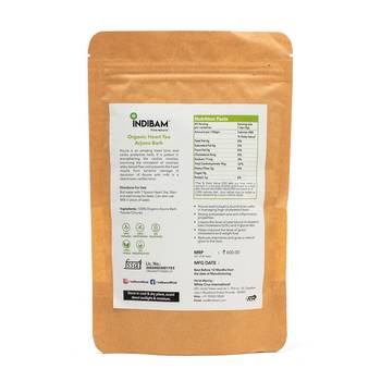 INDIBAM's 100% Pure Organic Heart Tea | Arjun Chhal | Diabetes, Weight Loss , Heart Diseases - 100Gram, Pesticides Free. 4