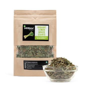 INDIBAM's 100% Organic & Pure LEMON GRASS Powder, Cymbopogon citratus Powder,  100 Grams Pack. Helps to control sugar 3