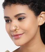 Gold crystal nose-ring