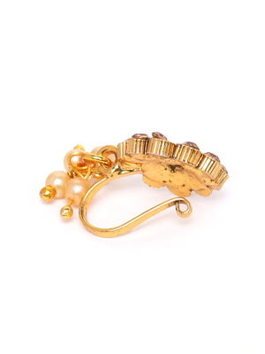 Gold crystal nose-ring 3