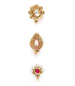 Gold crystal nose-ring