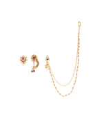 Gold crystal nose-ring