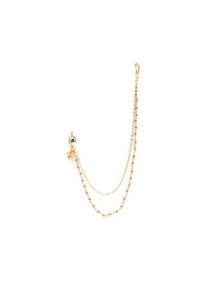 Gold crystal nose-ring 5