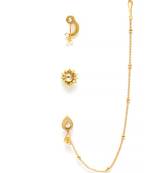 Gold crystal nose-ring