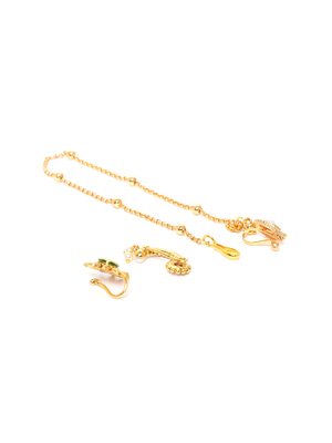 Gold crystal nose-ring 3