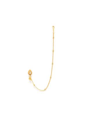 Gold crystal nose-ring 4
