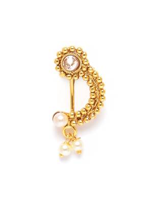 Gold crystal nose-ring 5