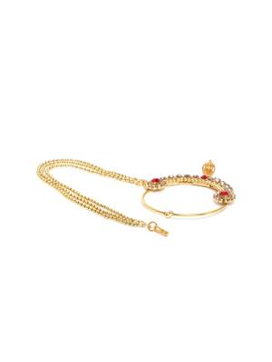 Gold crystal nose-ring 3