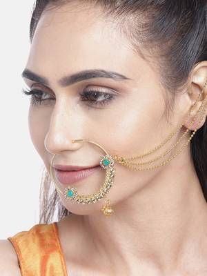 Green crystal nose-ring 1
