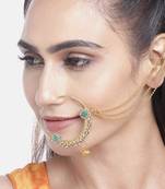 Green crystal nose-ring