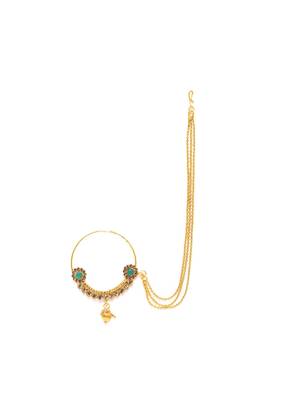 Green crystal nose-ring 2