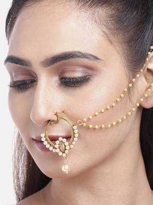 White crystal nose-ring 1