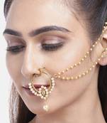 White crystal nose-ring