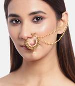 Gold crystal nose-ring