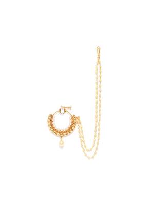 Gold crystal nose-ring 2