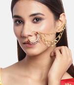 Gold crystal nose-ring