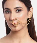 Gold crystal nose-ring