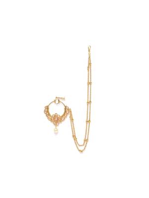 Gold crystal nose-ring 2