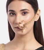 White crystal nose-ring