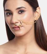 Gold crystal nose-ring