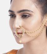 White crystal nose-ring